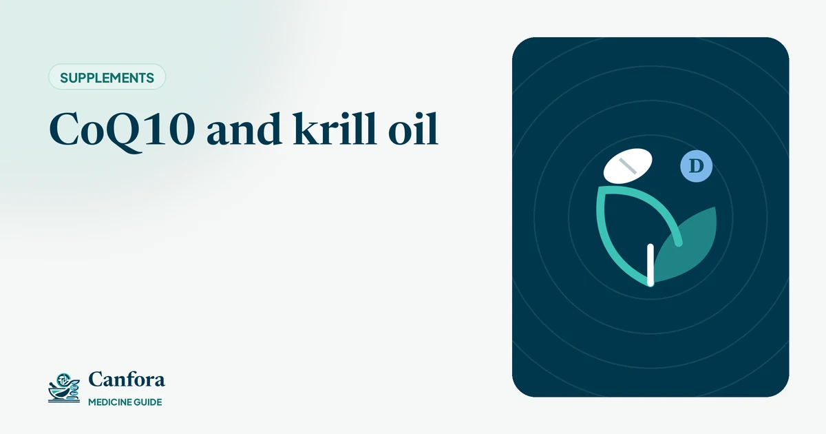 Illustration: CoQ10 and krill oil – Canfora Medicine Guide