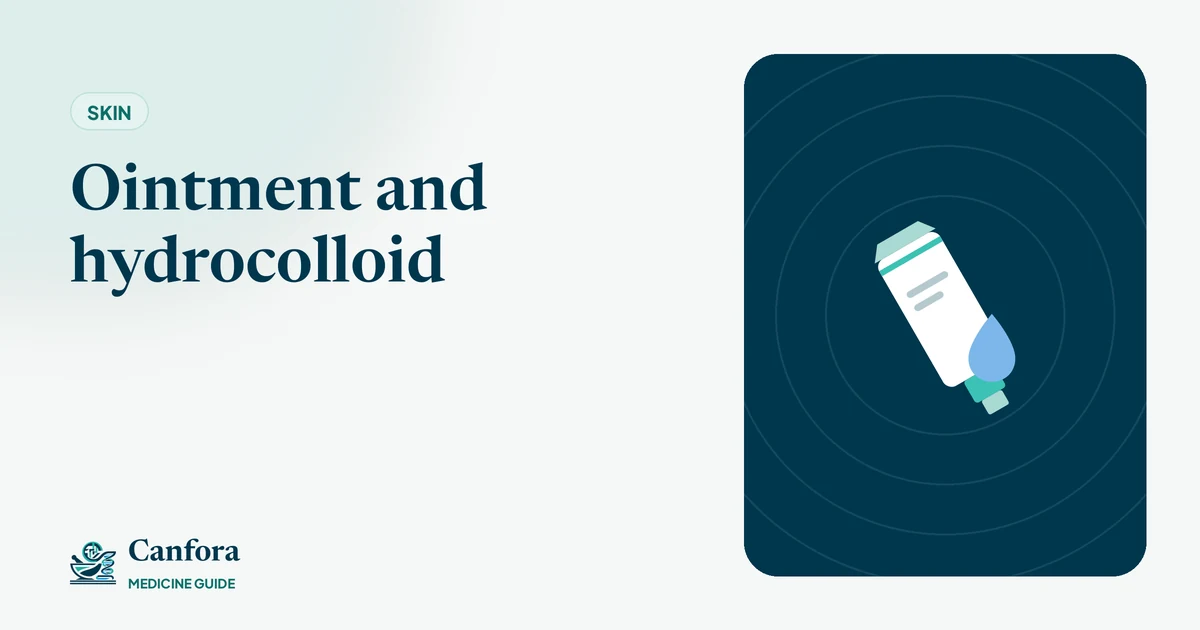 Illustration: Ointment and hydrocolloid – Canfora Medicine Guide