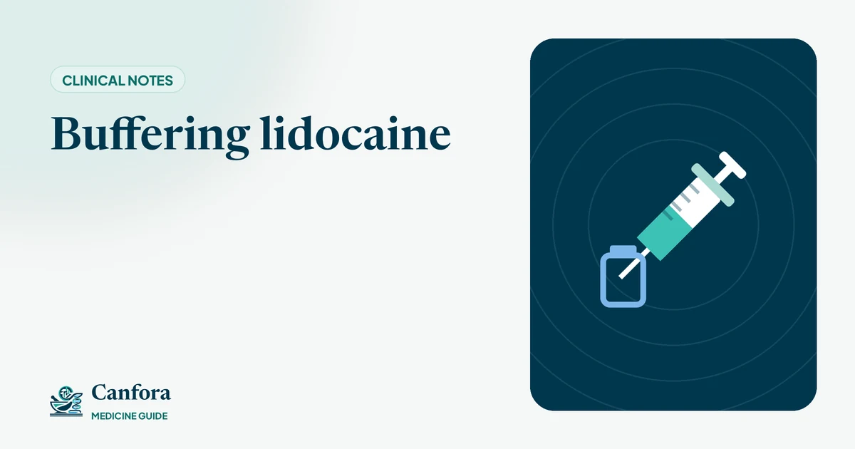 Illustration: Buffering lidocaine – Canfora Medicine Guide